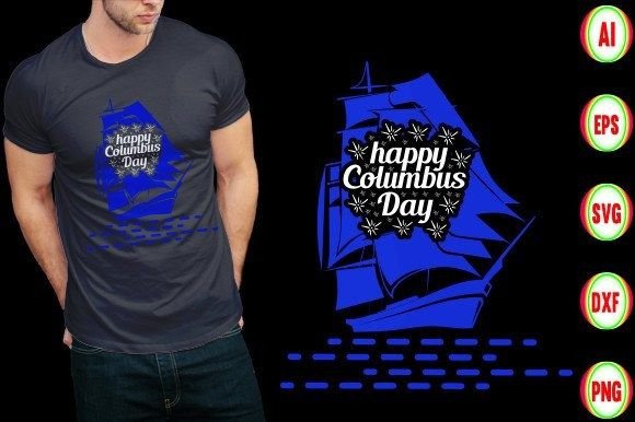 Columbus Day Ship T-shirt Design
