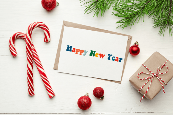 Happy New Year Quote: Graphics & Illustrations for Handmade Joy