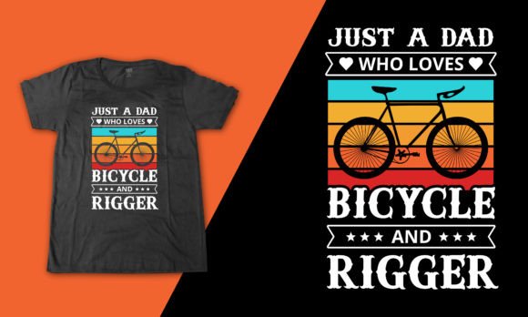 Rigger Vintage Bicycle Dad Quote Vector: Graphics & T-Shirt Designs