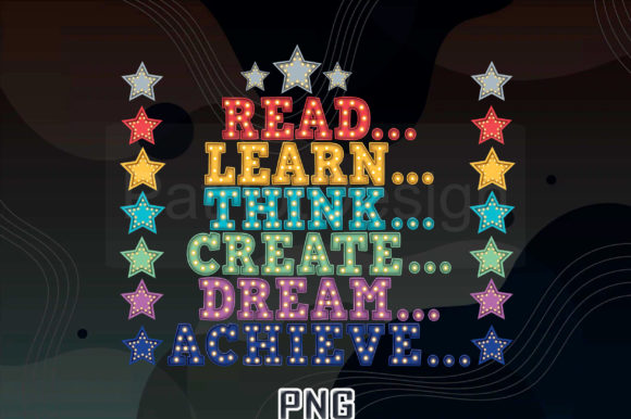 Teacher Read Learn Think Create PNG