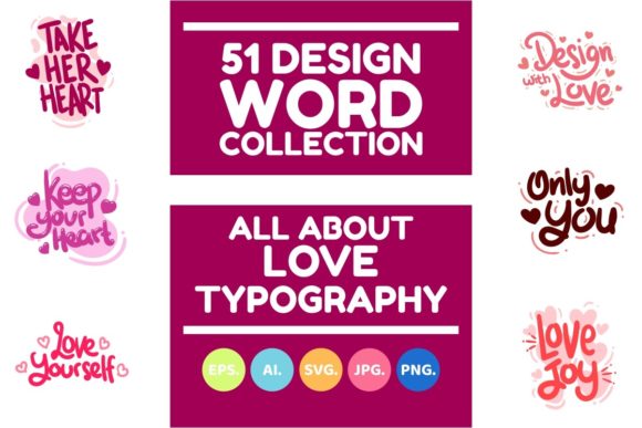 Word All About Love People Quote Design Graphics