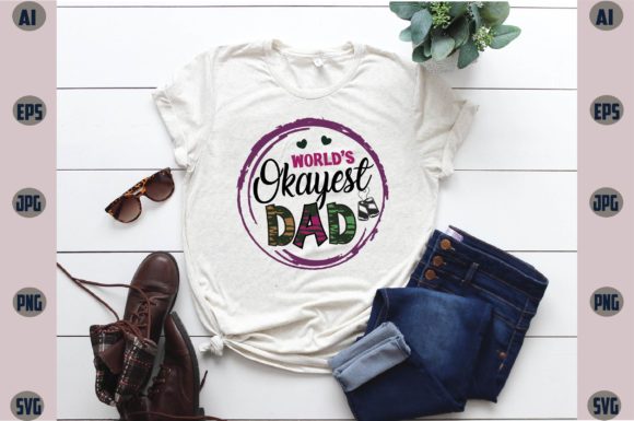 World’s Okayest Dad Sublimation Graphics